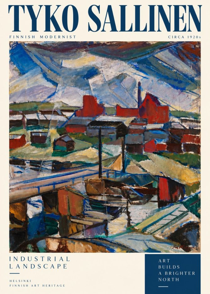 Tyko Sallinen Industrial Landscape No4 - Póster