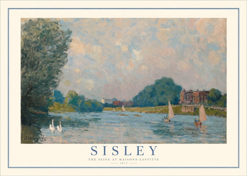 Sisley The River – Afternoon, 1877 No2 - Póster