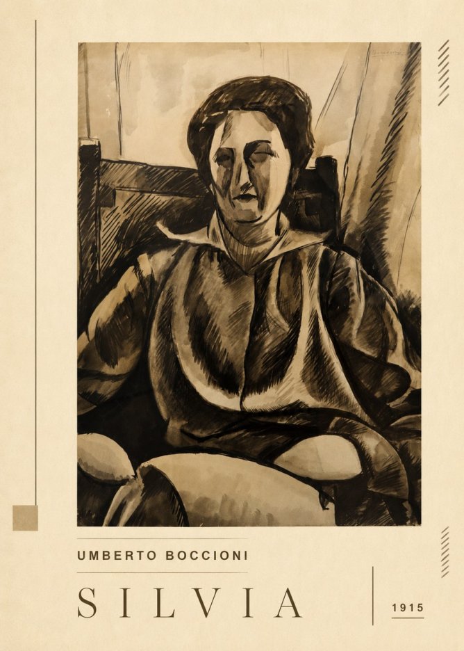 Umberto Boccioni Silvia No3 - Póster
