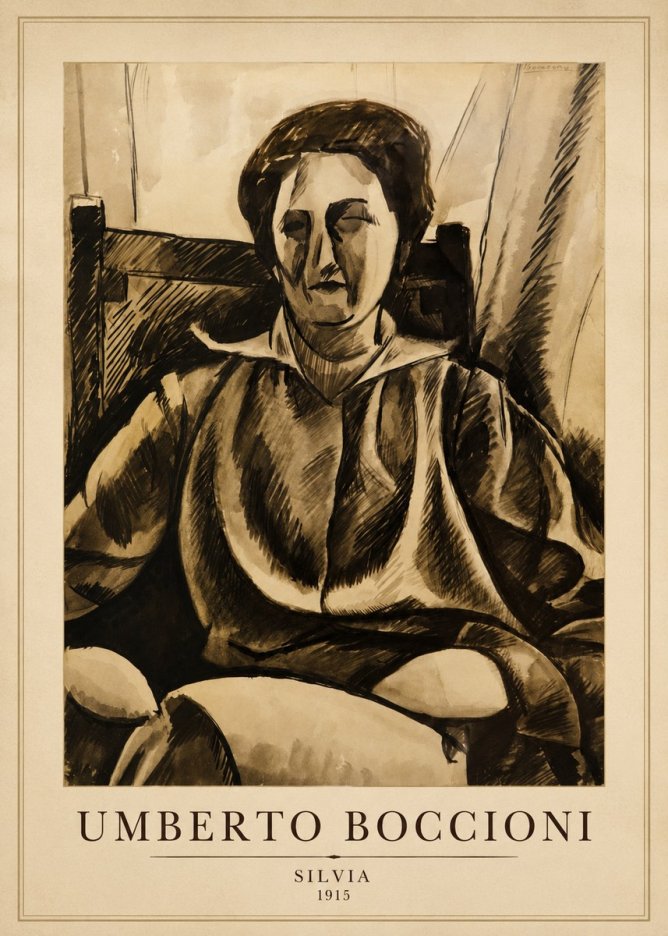 Umberto Boccioni Silvia No4 - Póster
