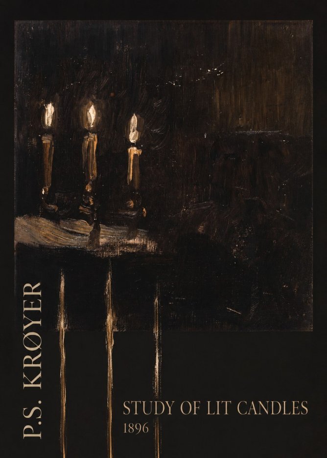 P.S. Krøyer Study of Lit Candles No3 - Póster