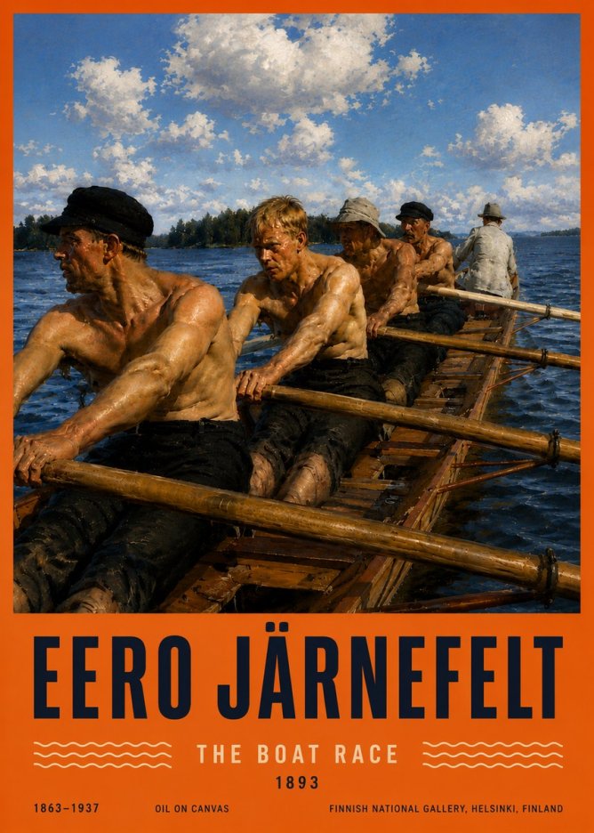 Eero Järnefelt The Boat Race No6 - Póster