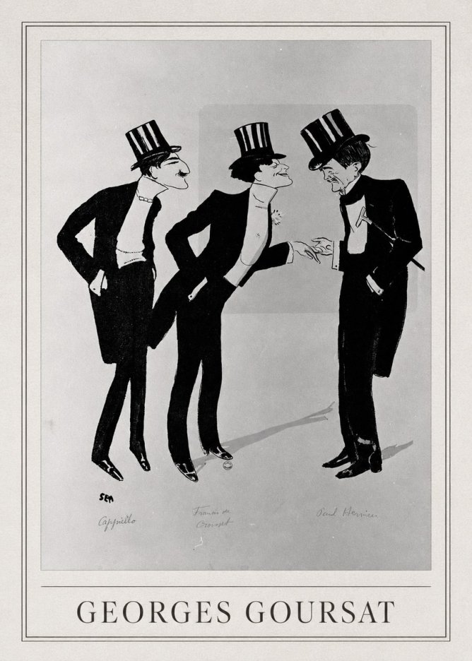 Georges Goursat Capiello, Francis De Croisset, Paul Hervieu No4 - Póster