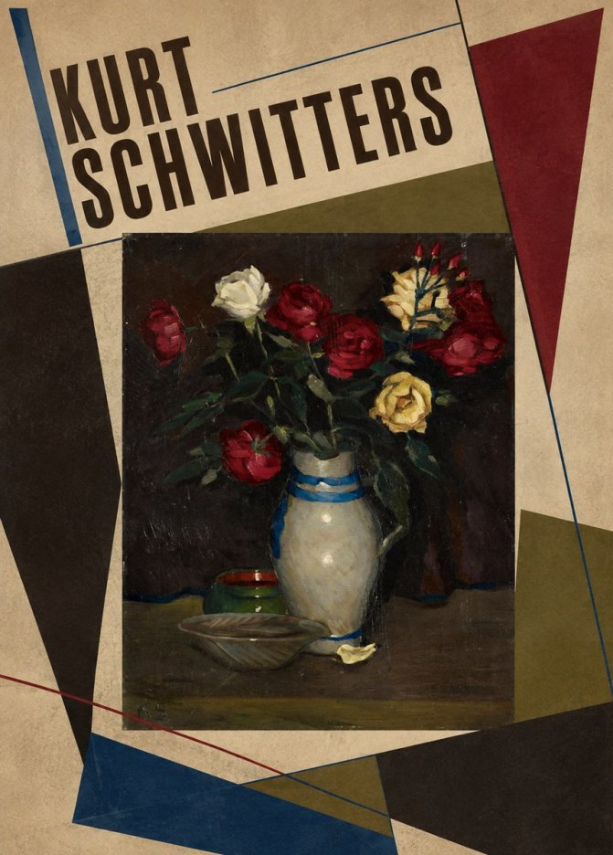 Kurt Schwitters Still Life with Roses No3 - Póster
