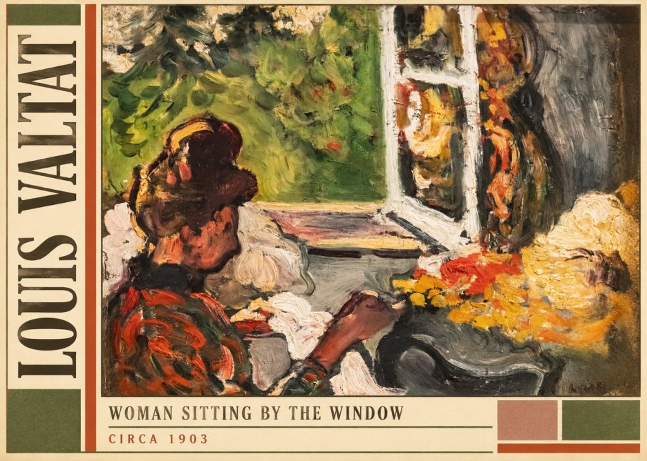 Louis Valtat Woman Sitting by the Window No2 - Póster