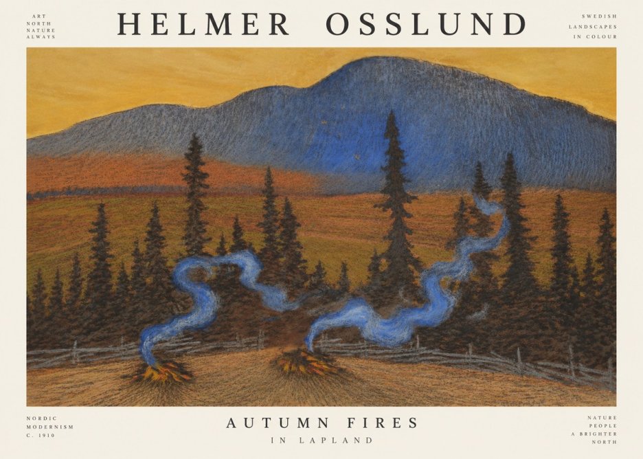 Helmer Osslund Twilight in the North No2 - Póster