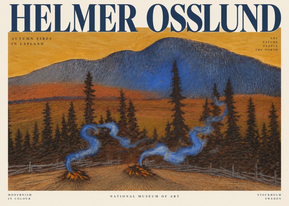 Helmer Osslund Twilight in the North No3 - Póster