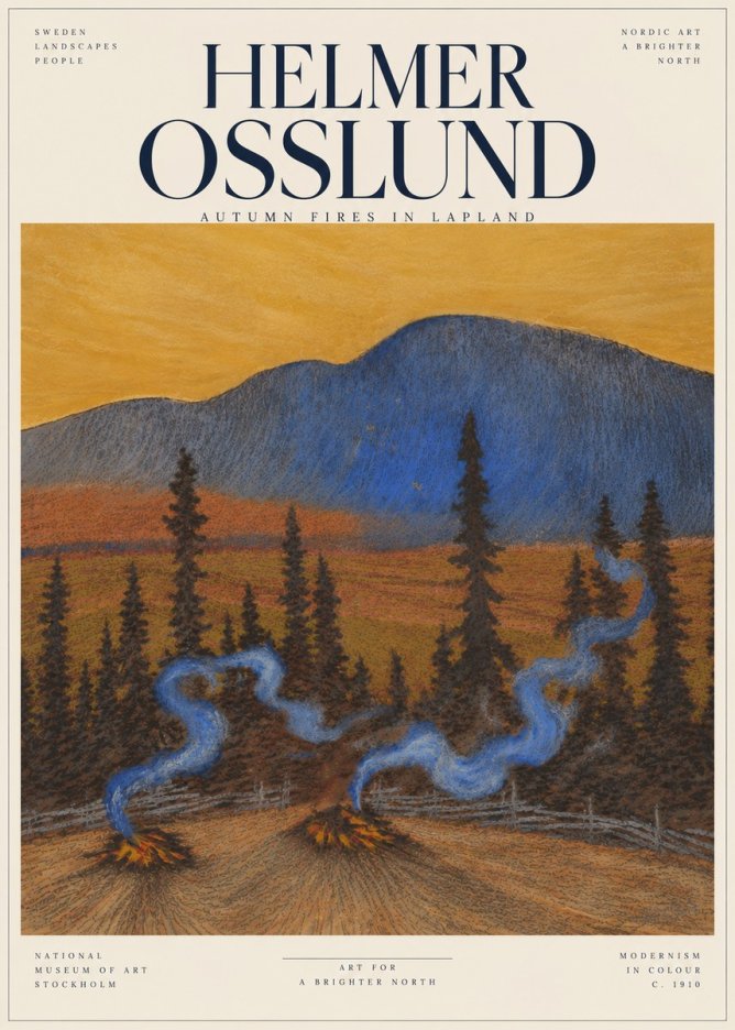 Helmer Osslund Twilight in the North No6 - Póster