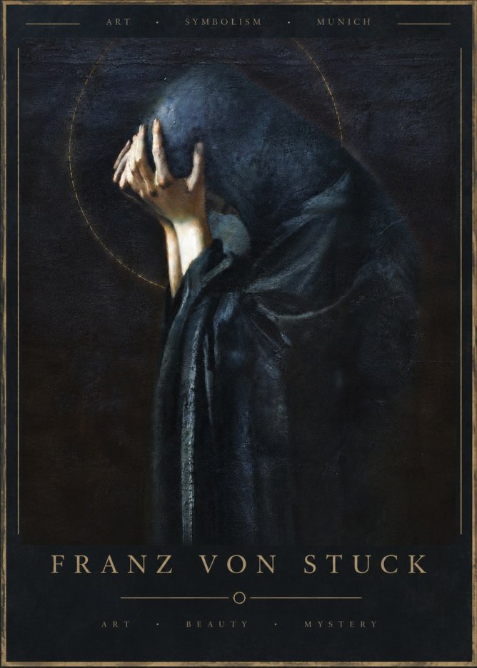 Franz von Stuck The Mourner No6 - Póster
