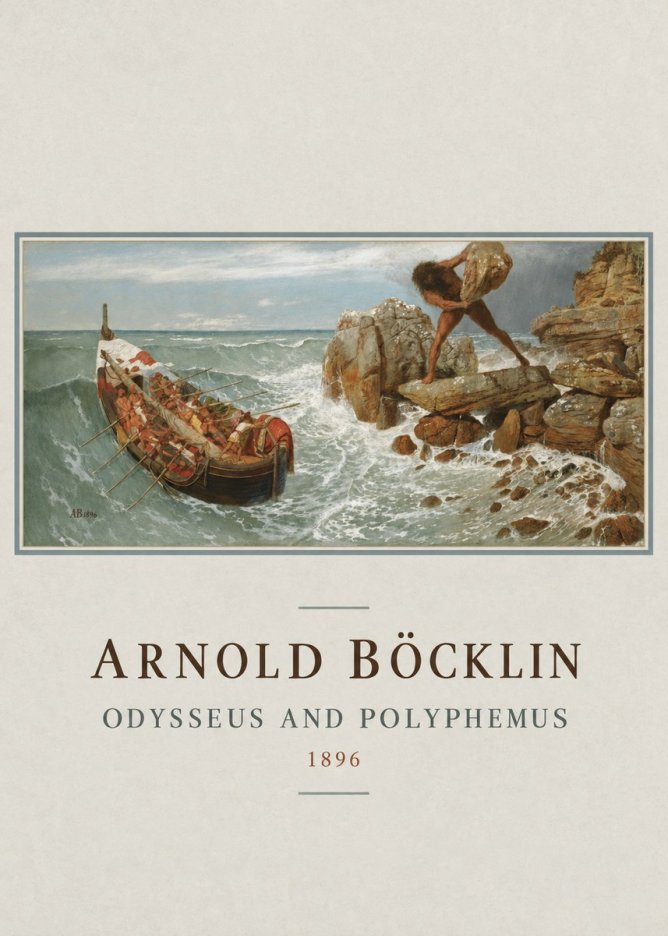 Arnold Böcklin Odysseus and Polyphemus No4 - Póster
