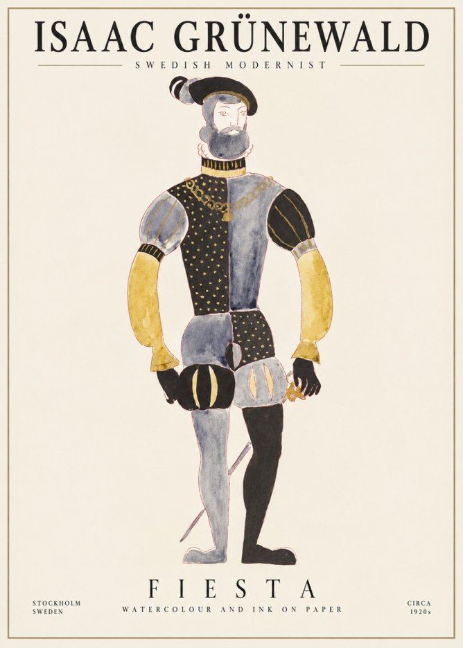 Isaac Grünewald Fiesta No1 - Póster