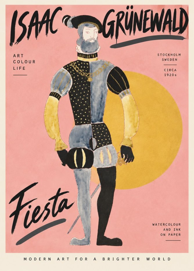 Isaac Grünewald Fiesta No4 - Póster