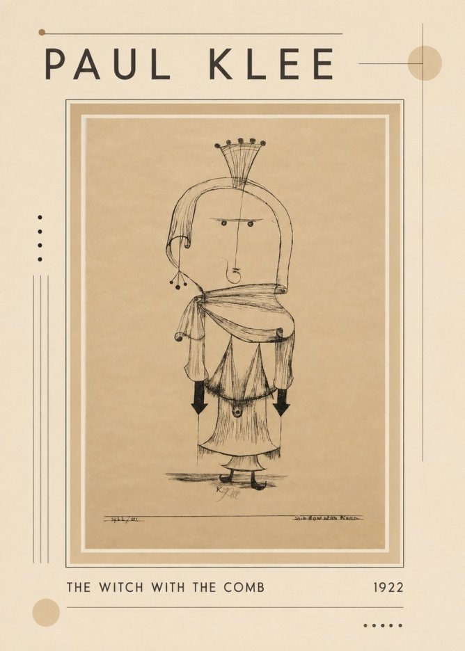 Paul Klee The Witch with the Comb No1 - Póster