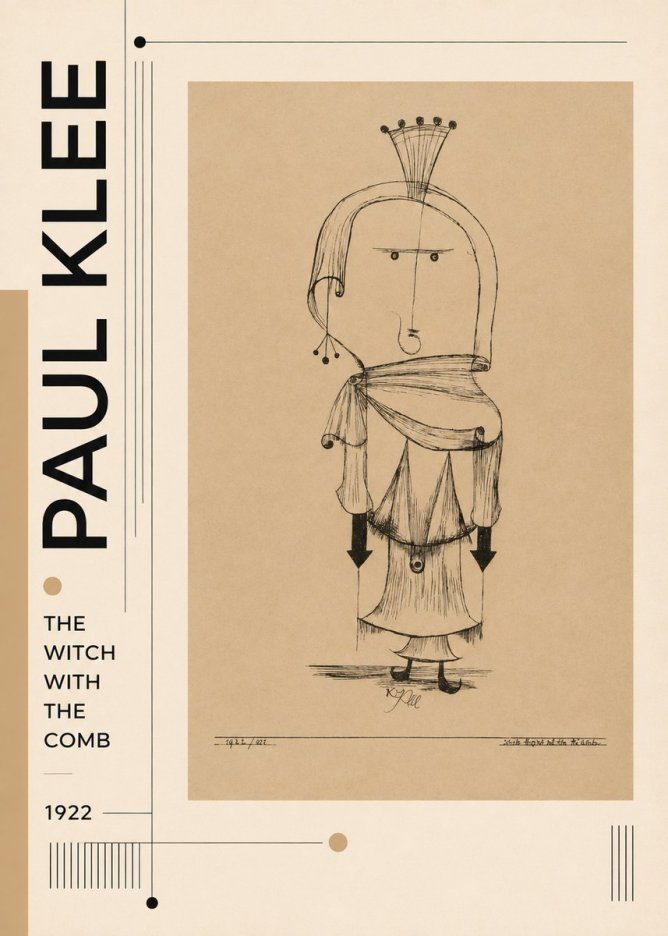Paul Klee The Witch with the Comb No3 - Póster
