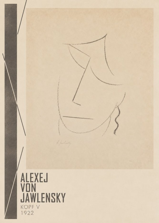 Alexej von Jawlensky Kopf V No2 - Póster