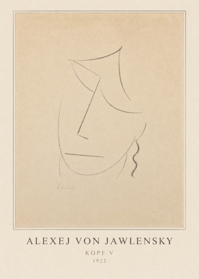 Alexej von Jawlensky Kopf V No3 - Póster