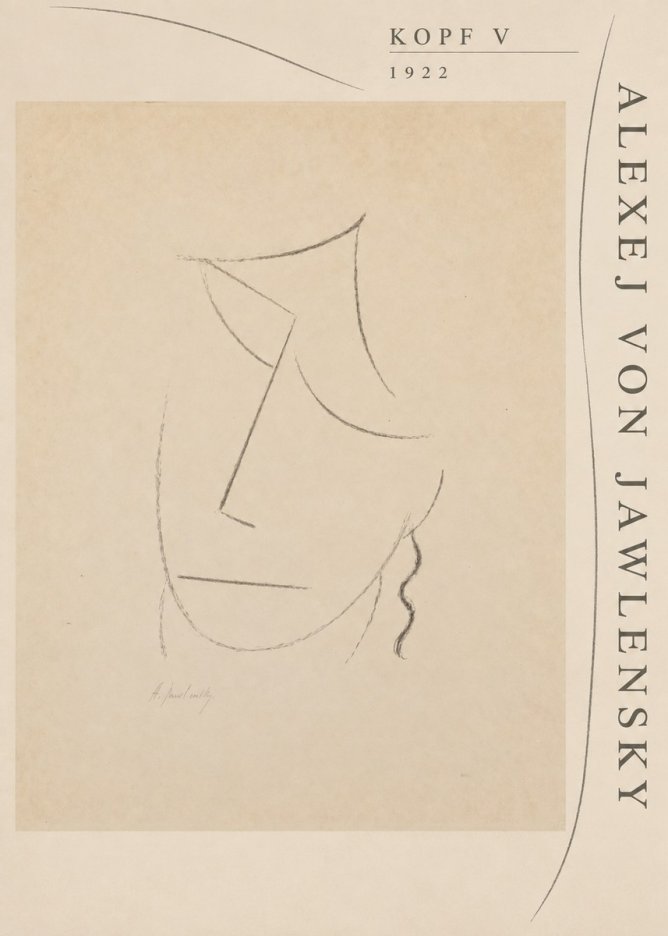 Alexej von Jawlensky Kopf V No5 - Póster