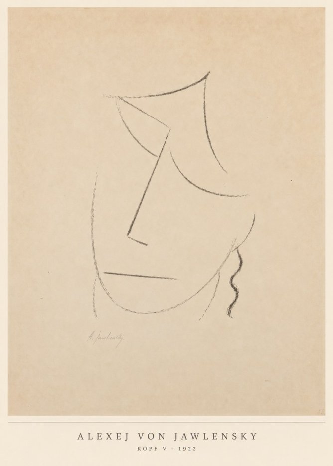 Alexej von Jawlensky Kopf V No6 - Póster