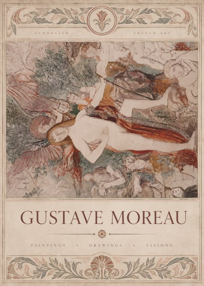 Gustave Moreau The Hymn to Beauty No6 - Póster