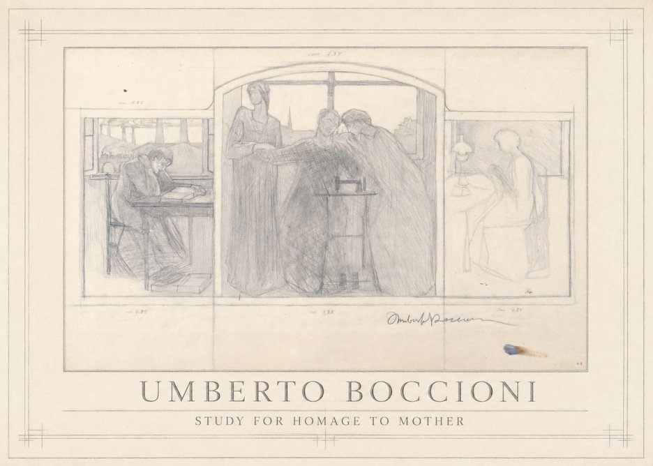 Umberto Boccioni Study for Homage to Mother No1 - Póster