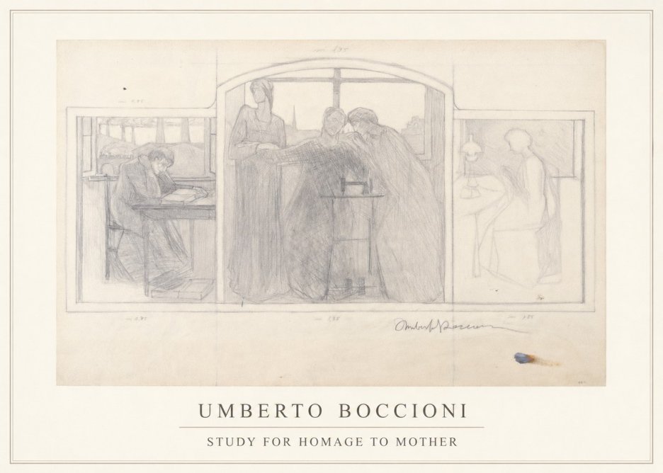 Umberto Boccioni Study for Homage to Mother No4 - Póster