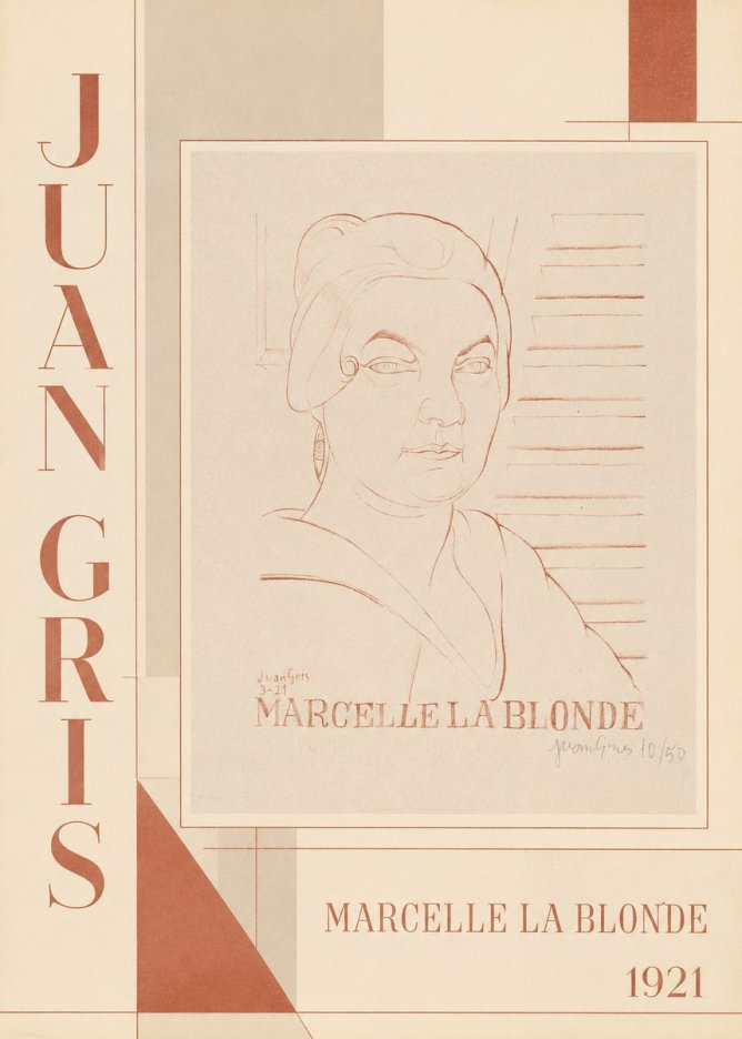 Juan Gris Marcelle La Blonde No2 - Póster
