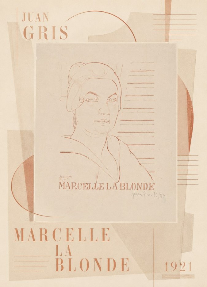Juan Gris Marcelle La Blonde No6 - Póster