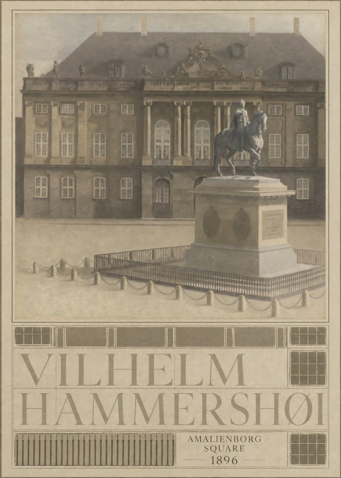 Vilhelm Hammershøi Amalienborg Square I No4 - Póster
