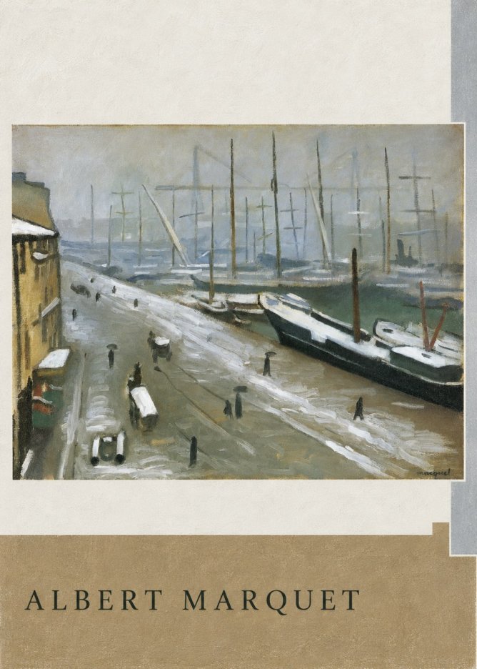 Albert Marquet Le Havre, Le Bassin Sous La Neige No5 - Póster