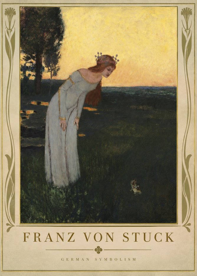 Franz von Stuck Princess and Frog No2 - Póster
