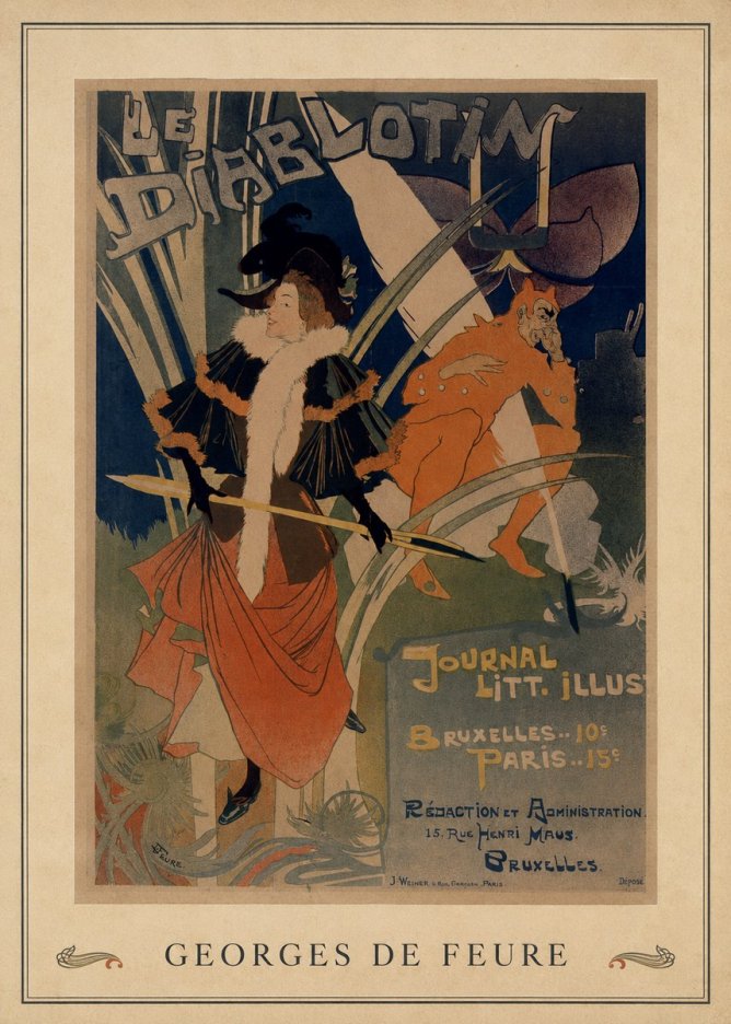 Georges de Feure Le Diablotin III No4 - Póster