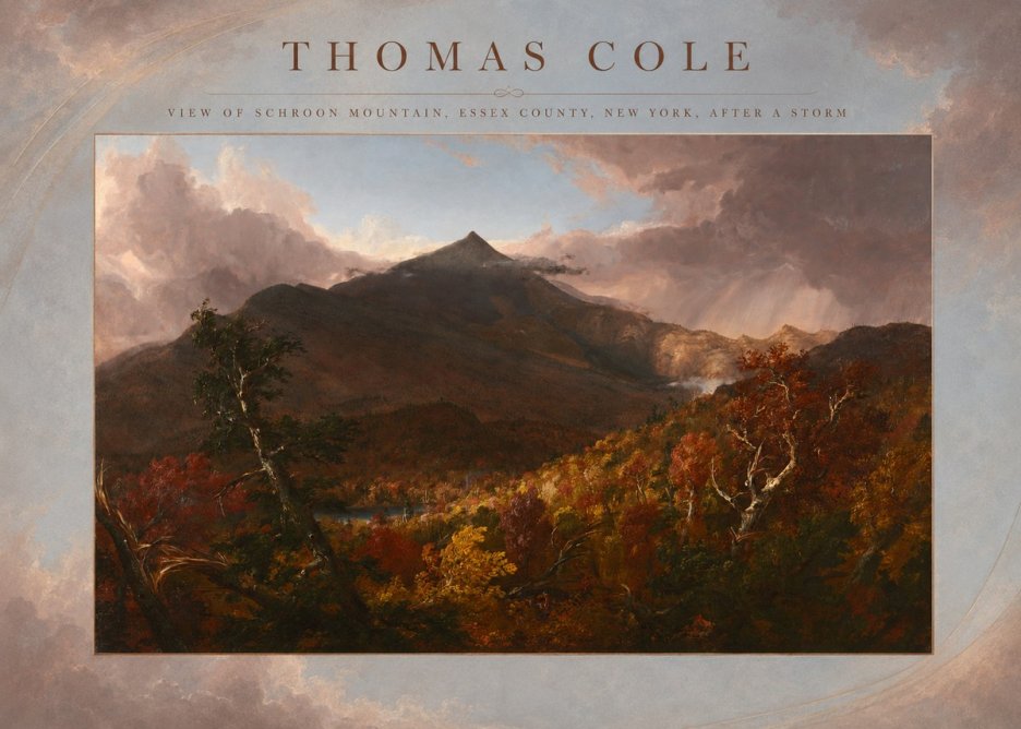 Thomas Cole View of Schroon Mountain, Essex County, New York, After a Storm No3 - Póster
