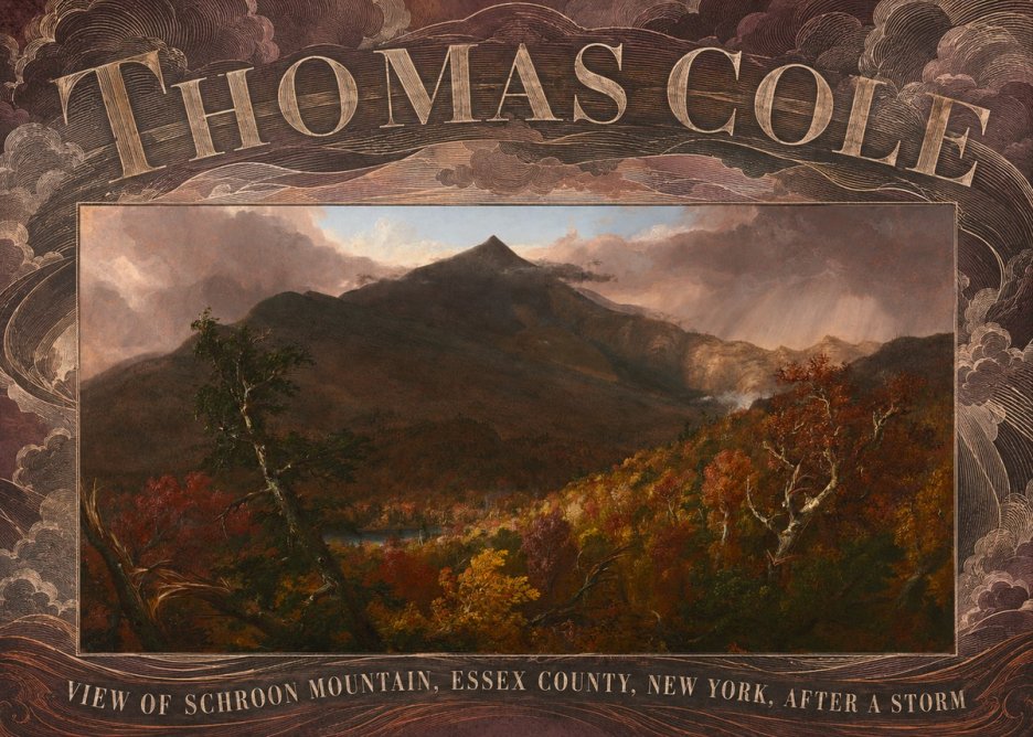 Thomas Cole View of Schroon Mountain, Essex County, New York, After a Storm No5 - Póster