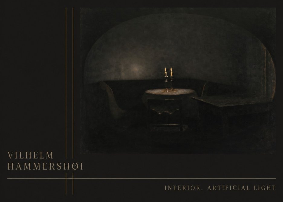 Vilhelm Hammershøi Interior. Artificial Light No3 - Póster