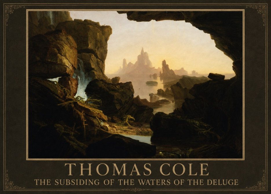 Thomas Cole The Subsiding of the Waters of the Deluge I No1 - Póster