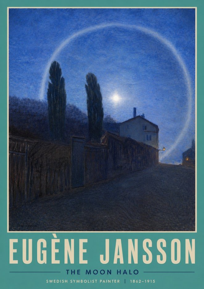 Eugène Jansson The Moon Halo No4 - Póster