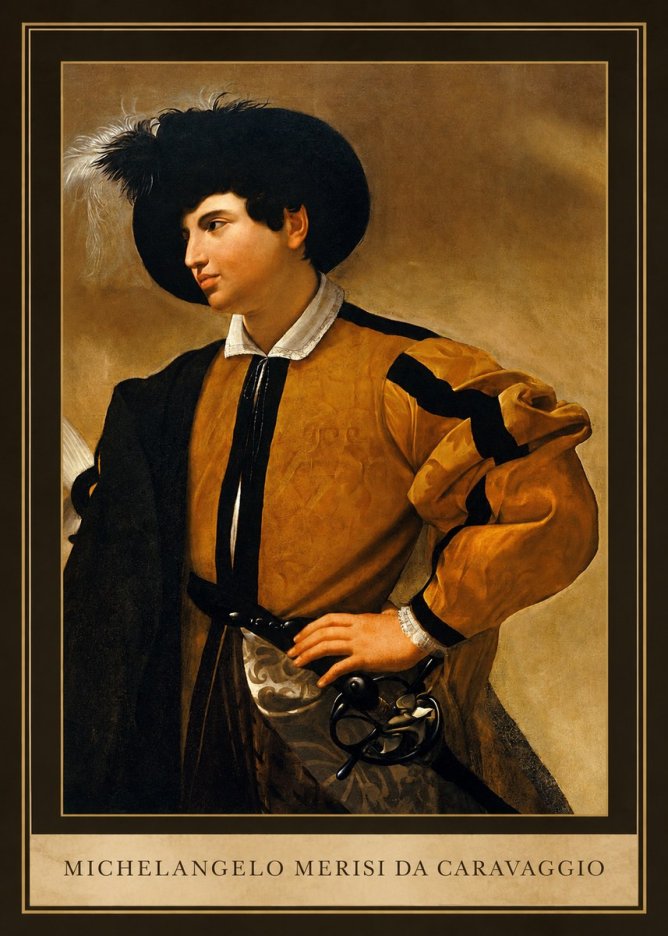 Michelangelo Merisi da Caravaggio Portrait of a Young Man No1 - Póster