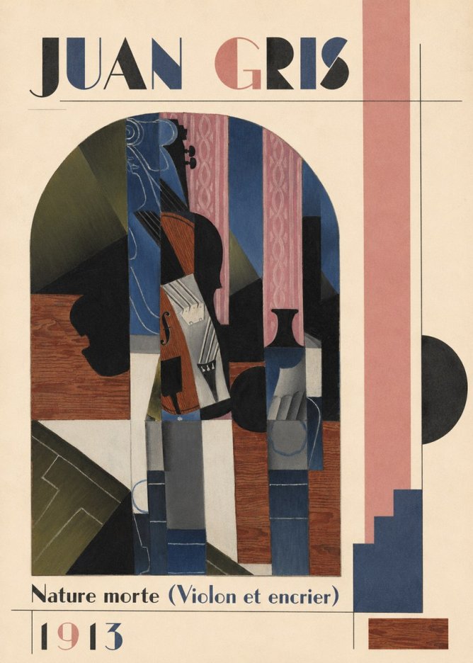 Juan Gris Nature Morte (Violon Et Encrier) No3 - Póster