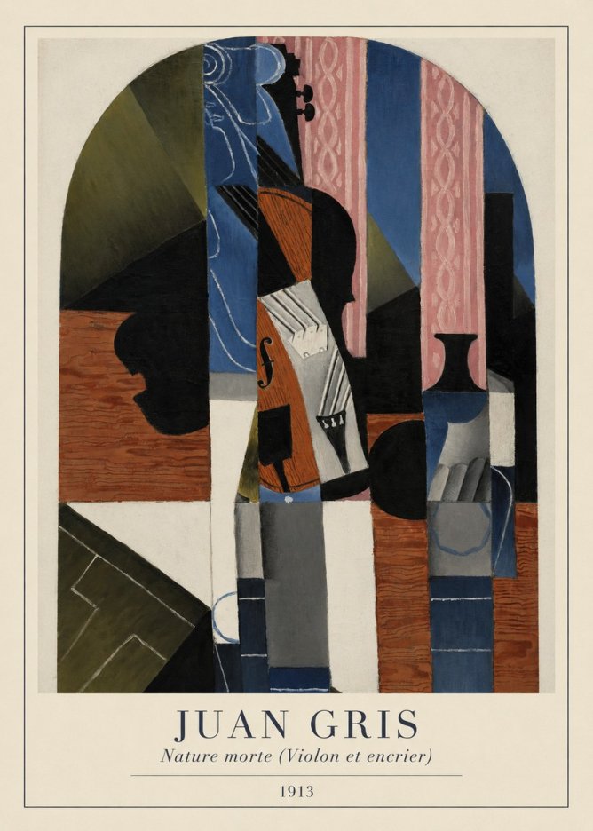 Juan Gris Nature Morte (Violon Et Encrier) No4 - Póster