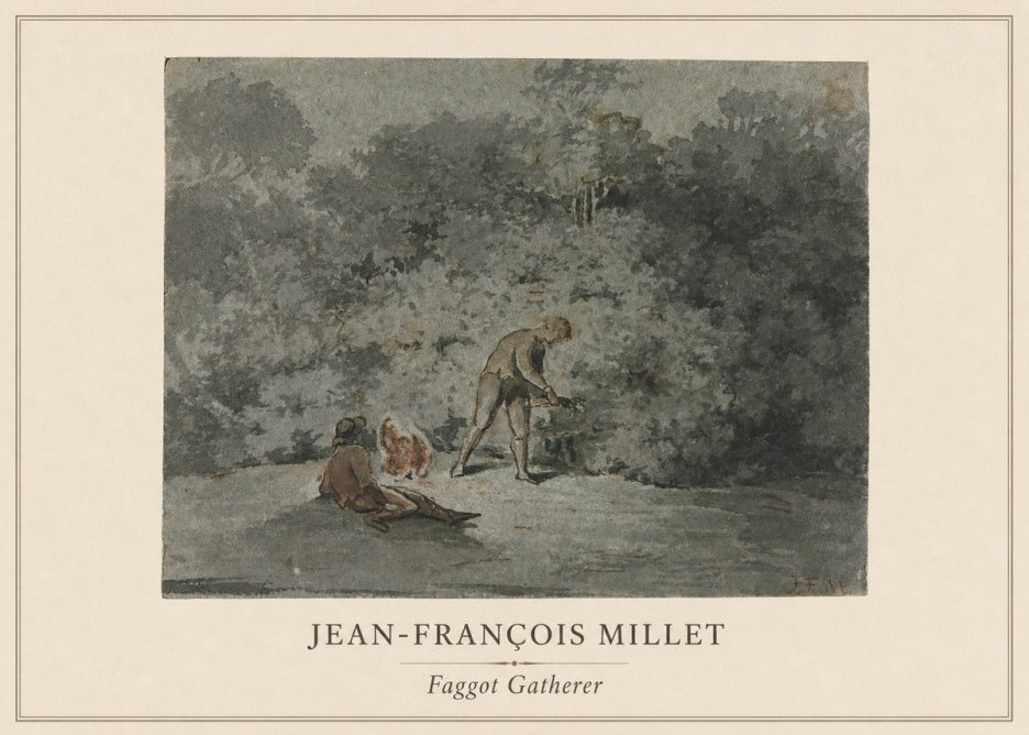 Jean-François Millet Faggot Gatherer No1 - Póster