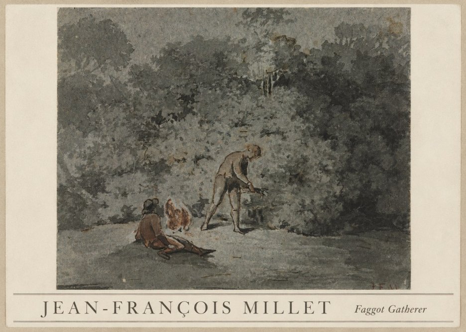 Jean-François Millet Faggot Gatherer No3 - Póster