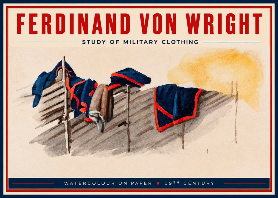 Ferdinand von Wright Study of Military Clothing No2 - Póster