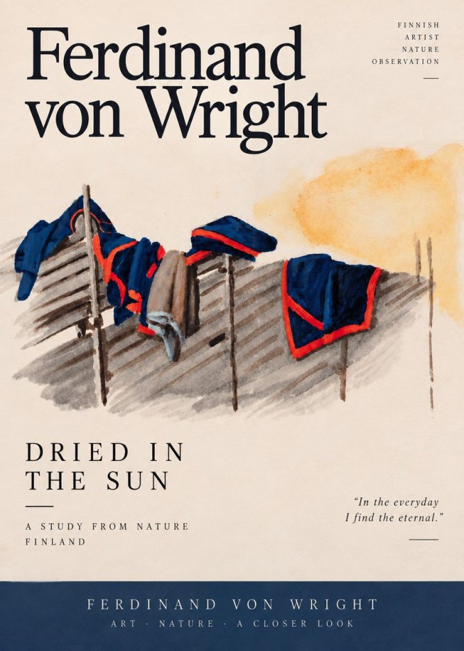 Ferdinand von Wright Study of Military Clothing No6 - Póster