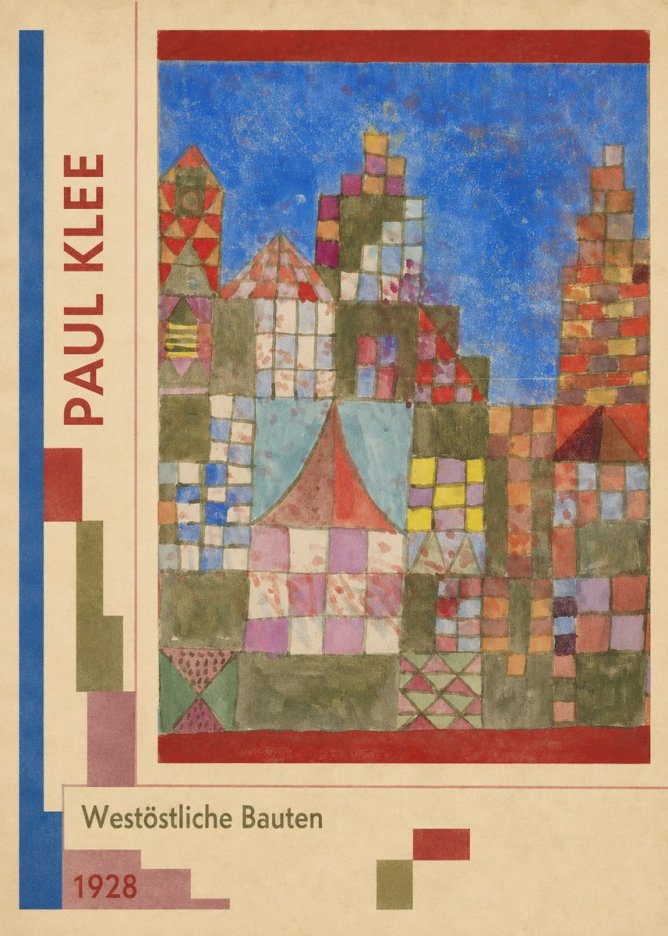 Paul Klee Westöstliche Bauten No2 - Póster