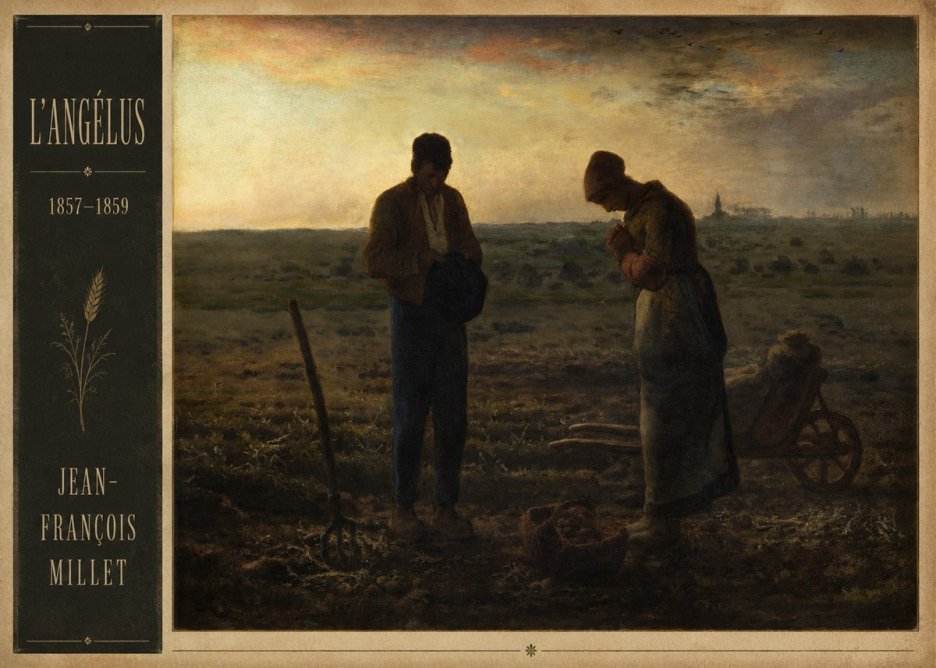 Jean-François Millet L'angélus III No2 - Póster