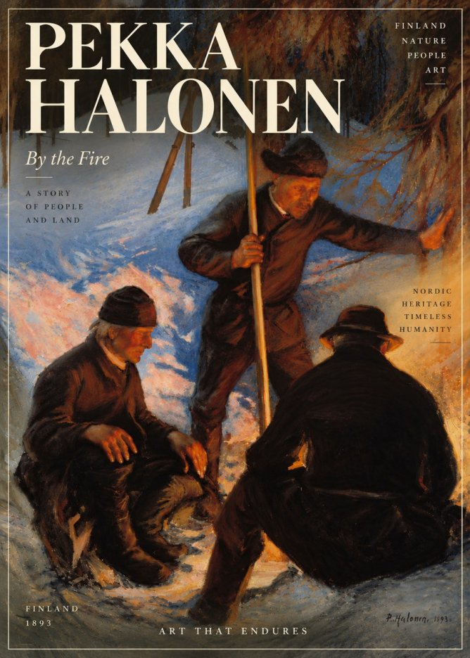 Pekka Halonen By the Fire No6 - Póster