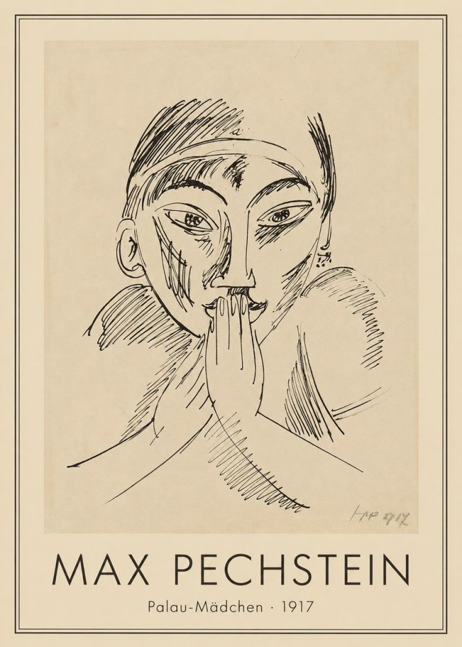 Max Pechstein Palau-mädchen No1 - Póster