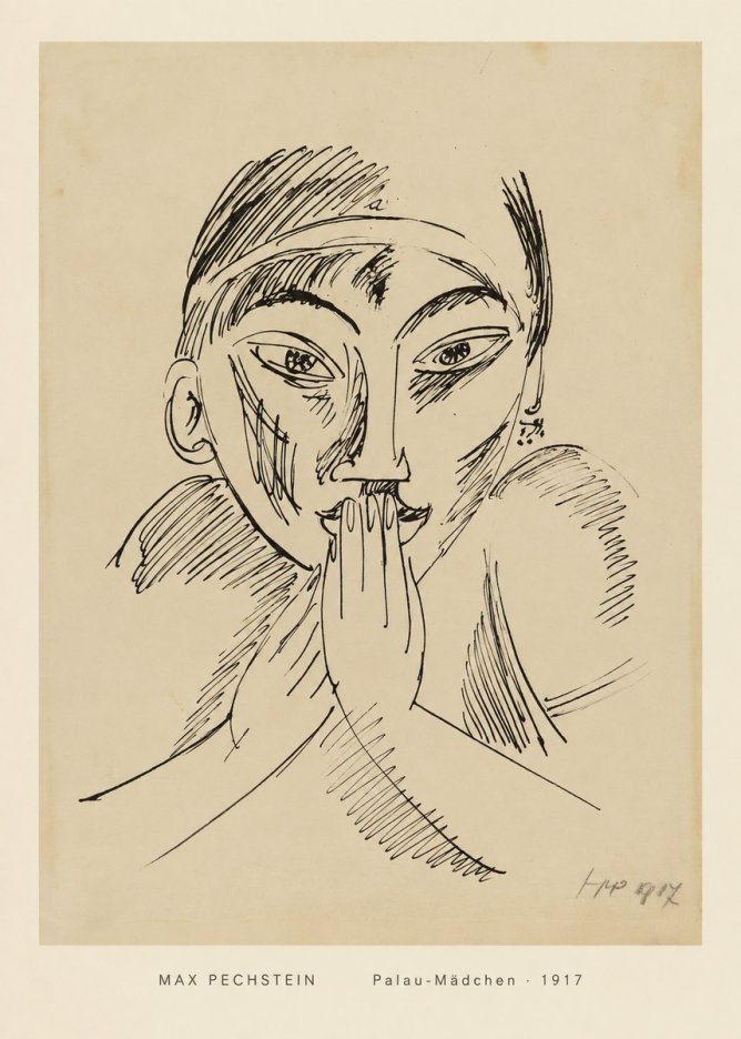 Max Pechstein Palau-mädchen No4 - Póster