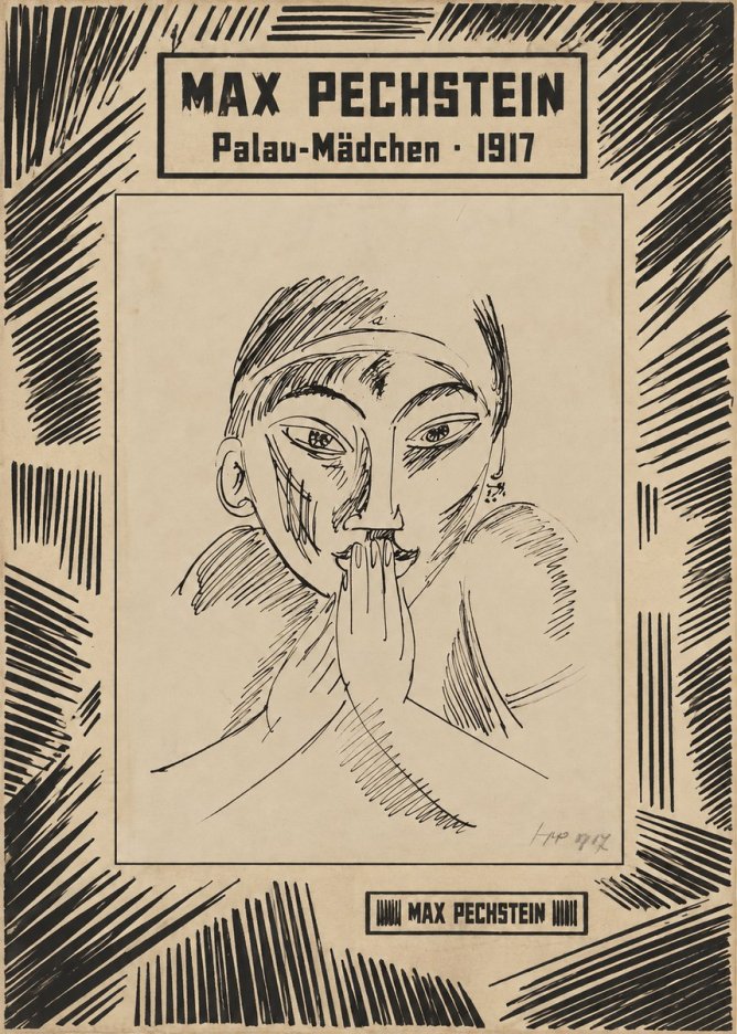 Max Pechstein Palau-mädchen No6 - Póster