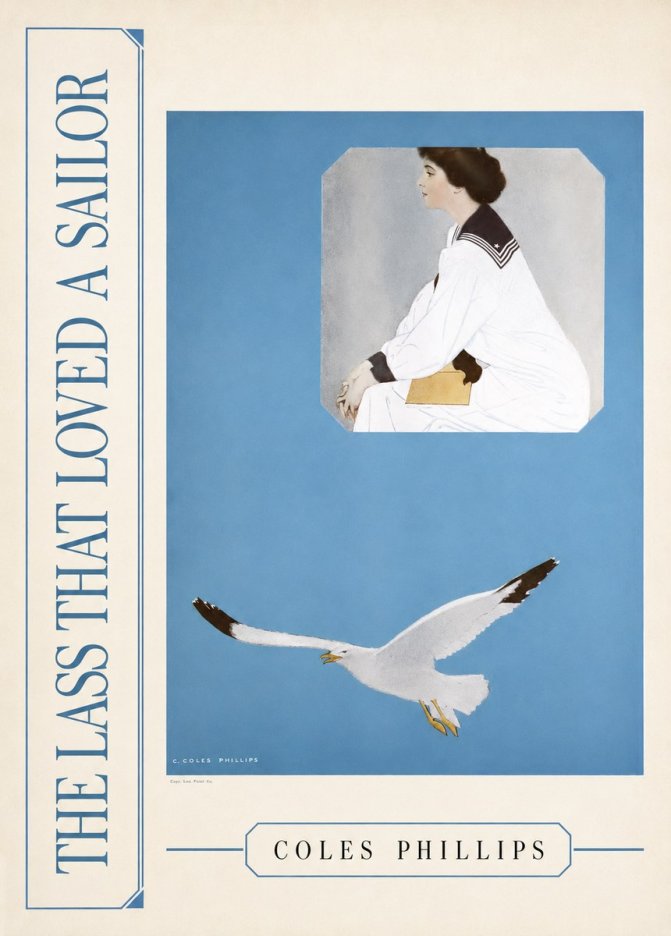 Coles Phillips The Lass That Loved a Sailor No2 - Póster